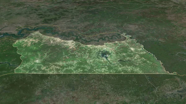 Увеличьте Кольду Регион Сенегала Непристойная Перспектива Спутниковые Снимки Рендеринг — стоковое фото