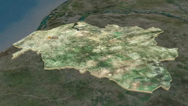 Louga Senegal Bölgesi Yakınlaştır Belirsiz Bir Bakış Açısı Uydu Görüntüleri — Stok fotoğraf