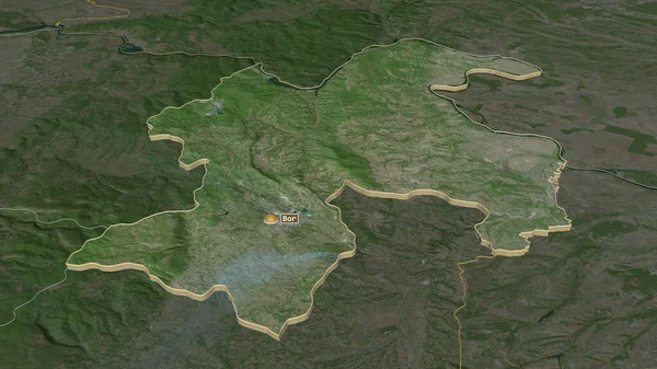 Sırbistan Borski Ilçesine Yakınlaştırma Yapıldı Belirsiz Bir Bakış Açısı Uydu — Stok fotoğraf