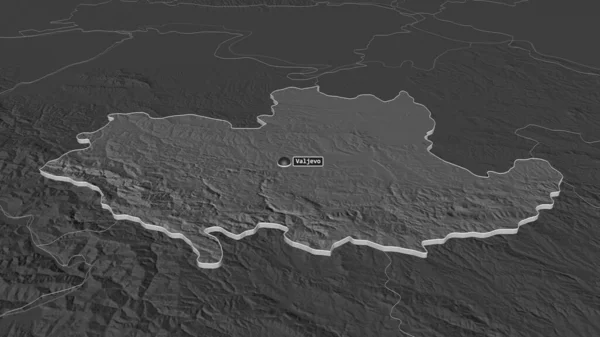 Загрузите Колубарски Сербский Район Непристойная Перспектива Карта Высоты Билевель Поверхностными — стоковое фото