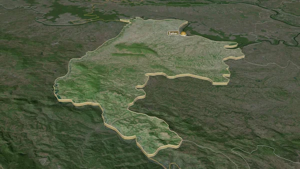 Sırbistan Macvanski Ilçesine Yakınlaştırma Yapıldı Belirsiz Bir Bakış Açısı Uydu — Stok fotoğraf