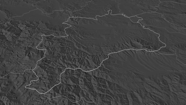 Zoom Auf Rasinski Bezirk Serbien Skizziert Schräge Perspektive Karte Der — Stockfoto