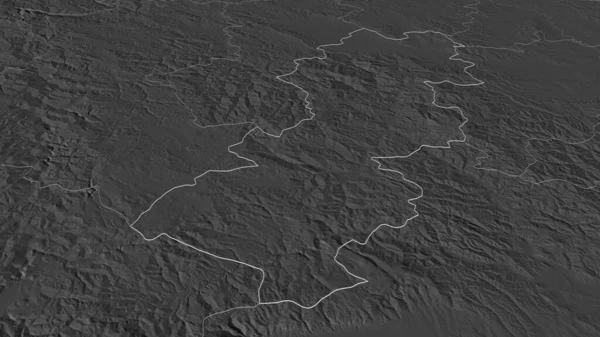 Powiększ Raski Ego Dzielnica Serbii Perspektywa Ukośna Dwupoziomowa Mapa Wysokości — Zdjęcie stockowe