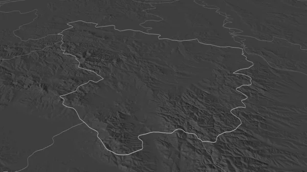 Ampliar Sumadijski Distrito Serbia Esbozado Perspectiva Oblicua Mapa Elevación Bilevel — Foto de Stock