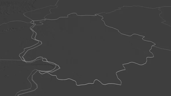 Zoom Zapadno Backi District Van Servië Geschetst Obliek Perspectief Hoogteverschil — Stockfoto