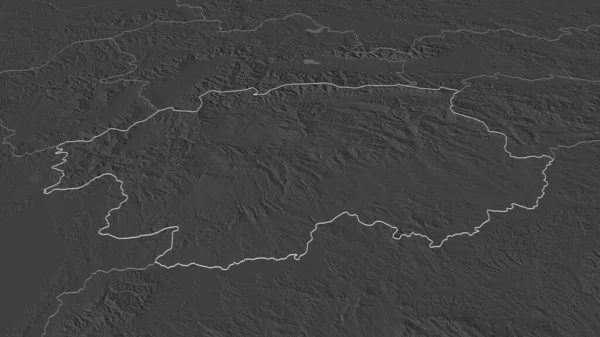 Ampliar Banskobystricky Región Eslovaquia Esbozado Perspectiva Oblicua Mapa Elevación Bilevel — Foto de Stock