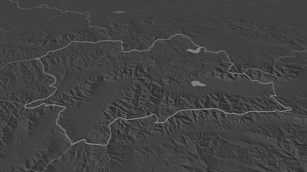 Ampliar Zilinsky Región Eslovaquia Esbozado Perspectiva Oblicua Mapa Elevación Bilevel — Foto de Stock