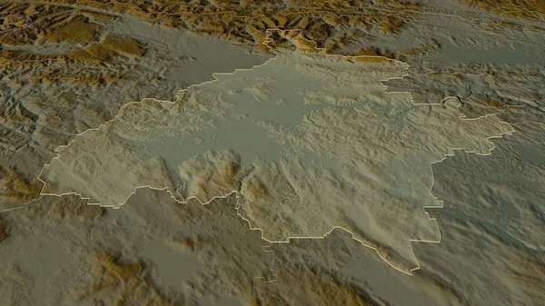 Ampliar Osrednjeslovenska Región Estadística Eslovenia Esbozado Perspectiva Oblicua Mapa Topográfico —  Fotos de Stock