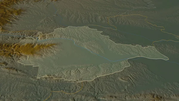 Zoom Auf Podravska Statistische Region Sloweniens Skizziert Schräge Perspektive Topographische — Stockfoto