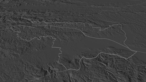 Ampliar Spodnjeposavska Región Estadística Eslovenia Esbozado Perspectiva Oblicua Mapa Elevación — Foto de Stock