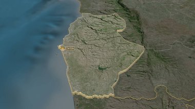 Tartus 'a (Suriye ili) yakınlaştır. Belirsiz bir bakış açısı. Uydu görüntüleri. 3B görüntüleme