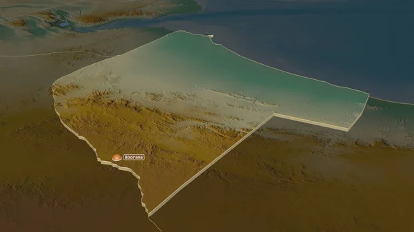 Приблизиться Аудалу Регион Сомали Непристойная Перспектива Карта Рельефа Поверхностными Водами — стоковое фото