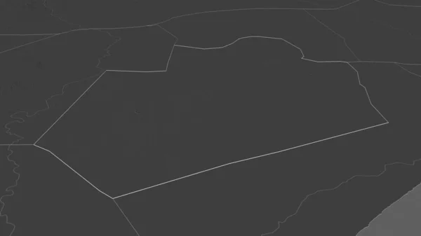 Ingrandisci Sulla Baia Regione Somalia Delineata Prospettiva Obliqua Mappa Elevazione — Foto Stock