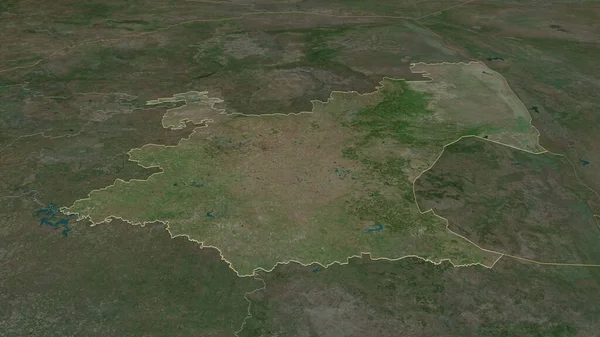 Zoom Mpumalanga Provincie Zuid Afrika Geschetst Obliek Perspectief Satellietbeelden Weergave — Stockfoto