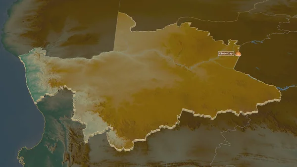 Запуск Северной Капской Провинция Южной Африки Экструдированной Непристойная Перспектива Карта — стоковое фото