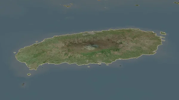 Zoom Auf Jeju Provinz Südkorea Umrissen Schräge Perspektive Satellitenbilder Rendering — Stockfoto