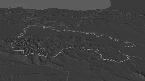 Zoom Rioja Comunità Autonoma Spagna Delineato Prospettiva Obliqua Mappa Elevazione — Foto Stock