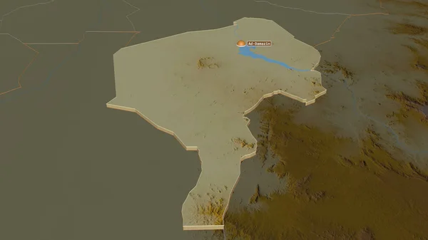 Zoom Sul Nilo Azzurro Stato Del Sudan Estruso Prospettiva Obliqua — Foto Stock