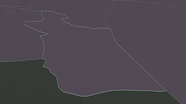 Увеличьте Восточный Дарфур Штат Судан Непристойная Перспектива Цветная Карта Административного — стоковое фото