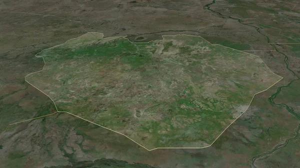 Начнем Южного Курдуфана Штат Судан Непристойная Перспектива Спутниковые Снимки Рендеринг — стоковое фото