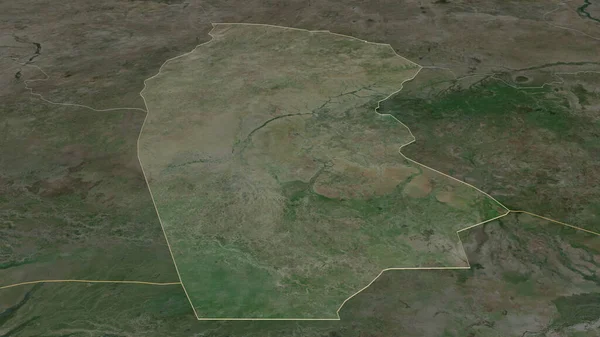 Увеличьте Масштаб Западного Курдуфана Штат Судан Непристойная Перспектива Спутниковые Снимки — стоковое фото
