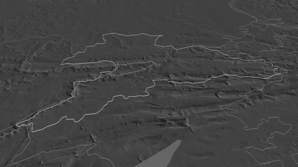Μεγέθυνση Jura Καντόνι Της Ελβετίας Περιγράφεται Λήθη Προοπτική Υψόμετρο Bilevel — Φωτογραφία Αρχείου