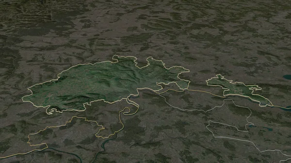 シャフハウゼン州 スイスの州 でズームアウト概要 嘘の見方だ 衛星画像 3Dレンダリング — ストック写真