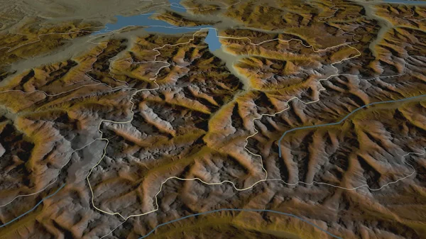 Zoom Sur Uri Canton Suisse Perspective Oblique Carte Topographique Relief — Photo