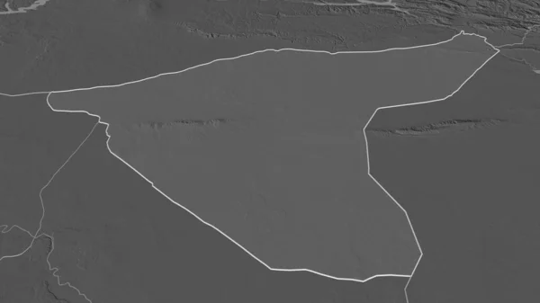 Ampliar Sobre Hasakah Provincia Siria Esbozado Perspectiva Oblicua Mapa Elevación —  Fotos de Stock