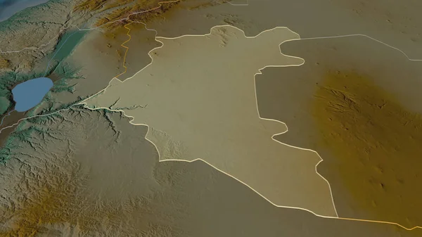 Увеличь Дар Провинция Сирия Наметил Непристойная Перспектива Карта Рельефа Поверхностными — стоковое фото