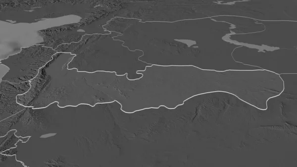 Увеличь Хаму Провинция Сирия Непристойная Перспектива Карта Высоты Билевель Поверхностными — стоковое фото