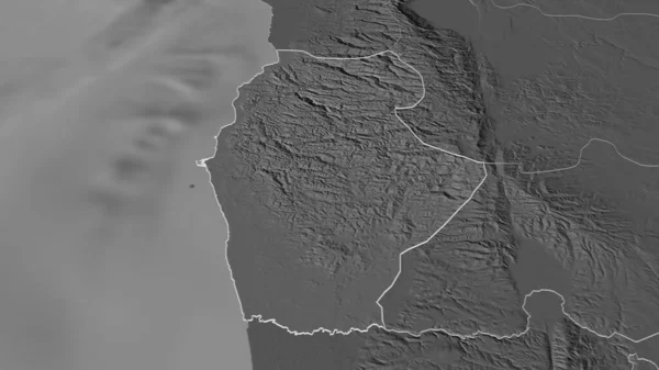 Acércate Tartus Provincia Siria Esbozada Perspectiva Oblicua Mapa Elevación Bilevel — Foto de Stock