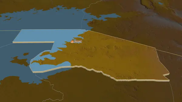 Ampliar Mara Región Tanzania Extruido Perspectiva Oblicua Mapa Topográfico Relieve — Foto de Stock