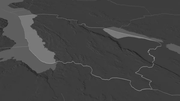 Ampliar Descripción Rukwa Región Tanzania Perspectiva Oblicua Mapa Elevación Bilevel — Foto de Stock