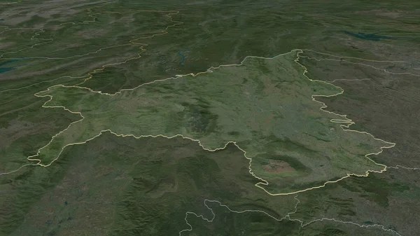 Zoom Loei Provincie Thailand Geschetst Obliek Perspectief Satellietbeelden Weergave — Stockfoto