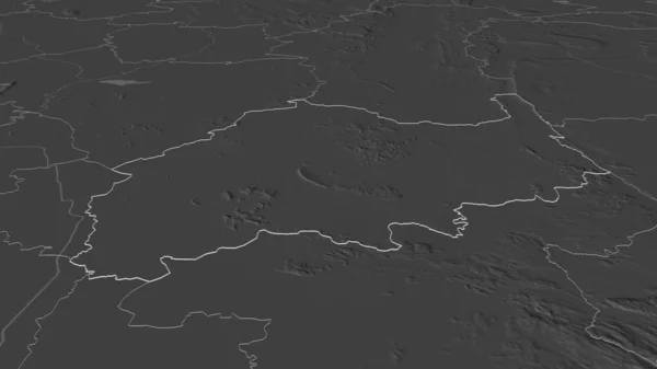 Ampliar Lop Buri Provincia Tailandia Esbozado Perspectiva Oblicua Mapa Elevación — Foto de Stock