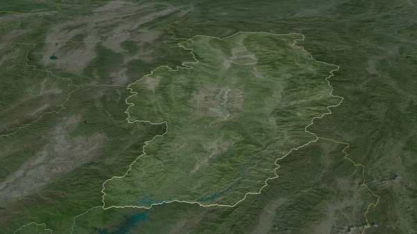 タイ州 にズームアウト概要 嘘の見方だ 衛星画像 3Dレンダリング — ストック写真