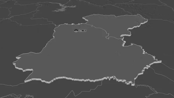 Запуск Рой Провинция Таиланда Экструдирован Непристойная Перспектива Карта Высоты Билевель — стоковое фото