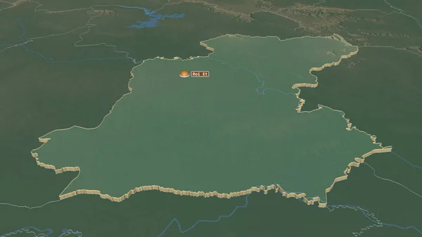 Roi Thailand のズームアウト 嘘の見方だ 地表水と地形救援マップ 3Dレンダリング — ストック写真