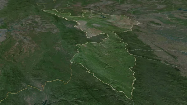 Zoom Sur Tak Province Thaïlande Perspective Oblique Imagerie Satellite Rendu — Photo