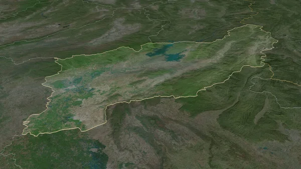 Powiększ Uttaradit Prowincja Tajlandii Perspektywa Ukośna Zdjęcia Satelitarne Renderowanie — Zdjęcie stockowe