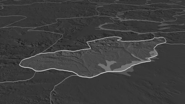 Ingrandisci Adiyaman Turchia Prospettiva Obliqua Mappa Elevazione Bilivello Con Acque — Foto Stock