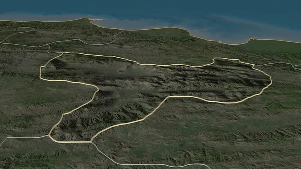 将重点放在Amasya 土耳其省 斜的角度 卫星图像 3D渲染 — 图库照片