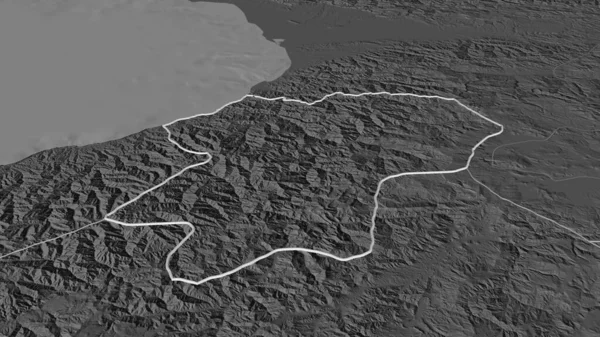 Zoom Artvin Turchia Delineato Prospettiva Obliqua Mappa Elevazione Bilivello Con — Foto Stock