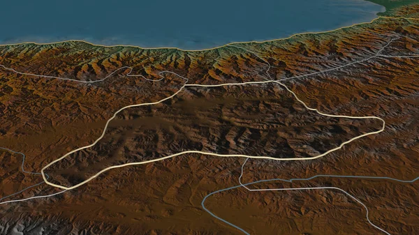 Увеличьте Изображение Байбурта Провинция Турции Непристойная Перспектива Карта Рельефа Поверхностными — стоковое фото
