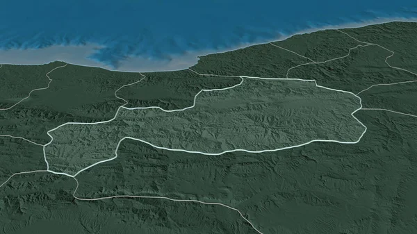 Ampliar Bolu Provincia Turquía Esbozado Perspectiva Oblicua Mapa Coloreado Tocado — Foto de Stock