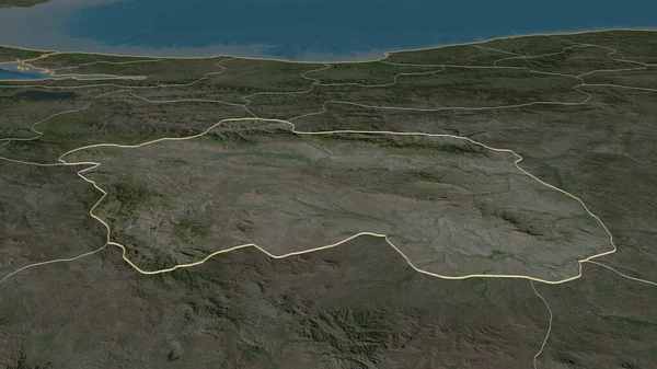 エスキシェヒル トルコの州 にズームアウト概要 嘘の見方だ 衛星画像 3Dレンダリング — ストック写真
