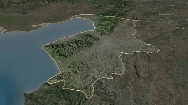 Zoom Sur Hatay Province Turquie Perspective Oblique Imagerie Satellite Rendu — Photo