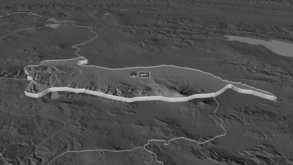 Μεγέθυνση Igdr Επαρχία Της Τουρκίας Εξωθημένη Λήθη Προοπτική Υψόμετρο Bilevel — Φωτογραφία Αρχείου
