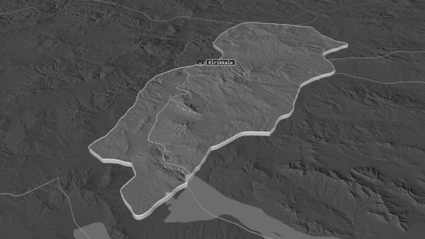 Zoom Kirikkale Provincia Turchia Estruso Prospettiva Obliqua Mappa Elevazione Bilivello — Foto Stock